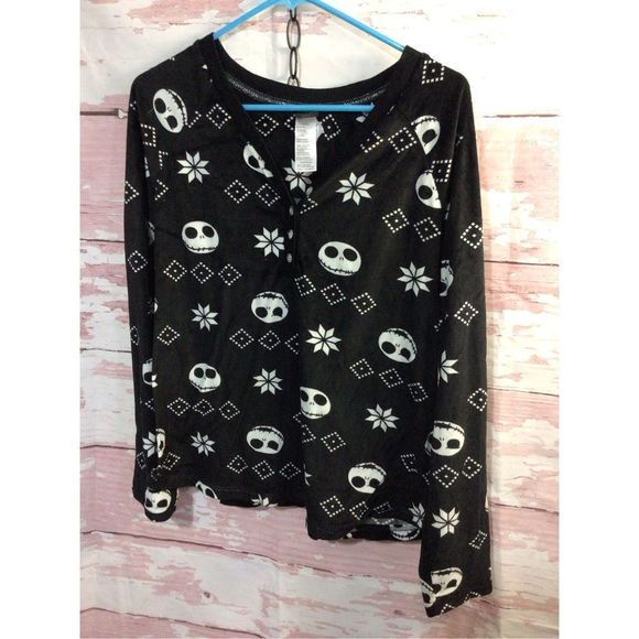 Vintage Disney Sleep Top Nightmare Before Christmas Size L Junior Women’s - Picture 1 of 13